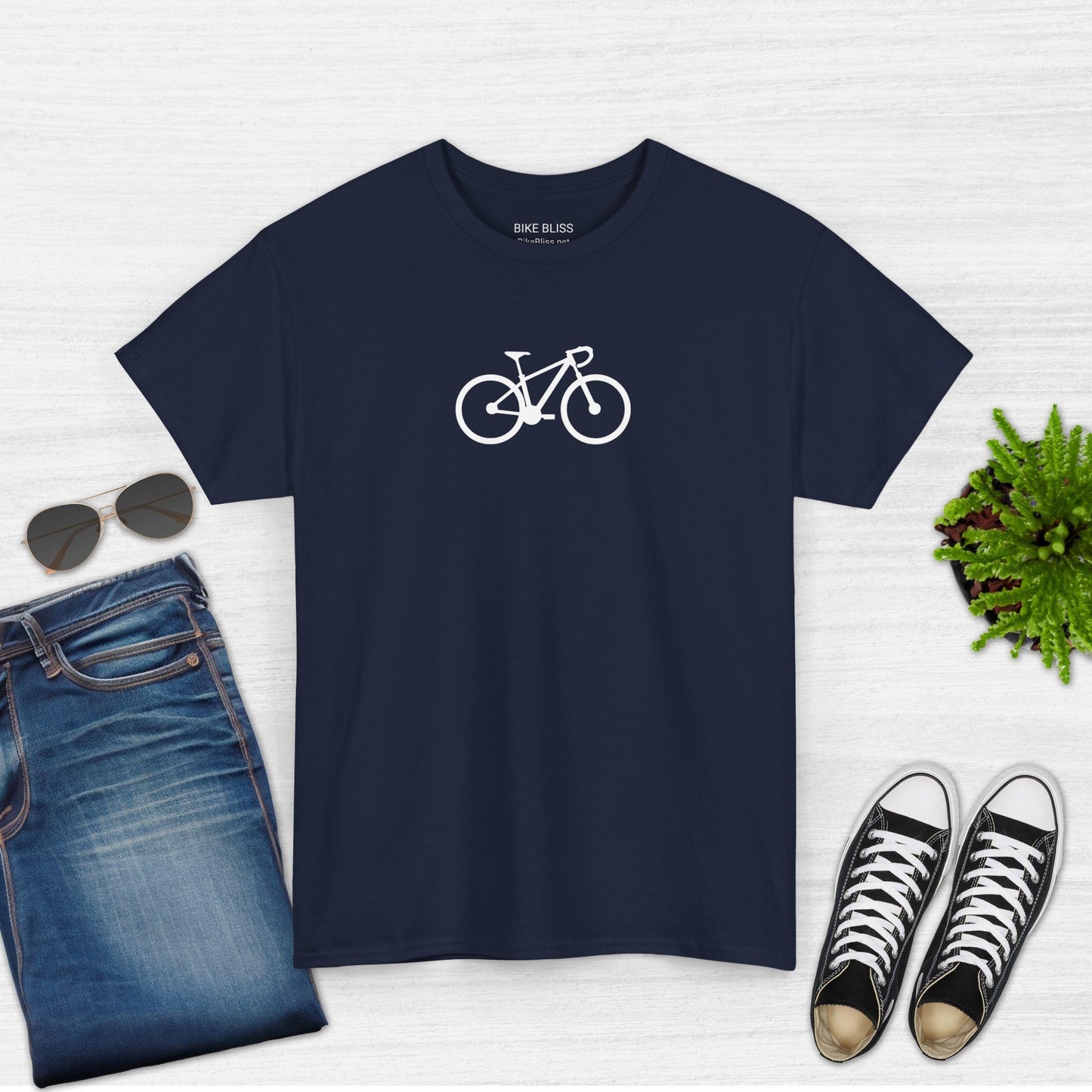 Bicycle Minimalist Bike Graphic T-Shirt for Men