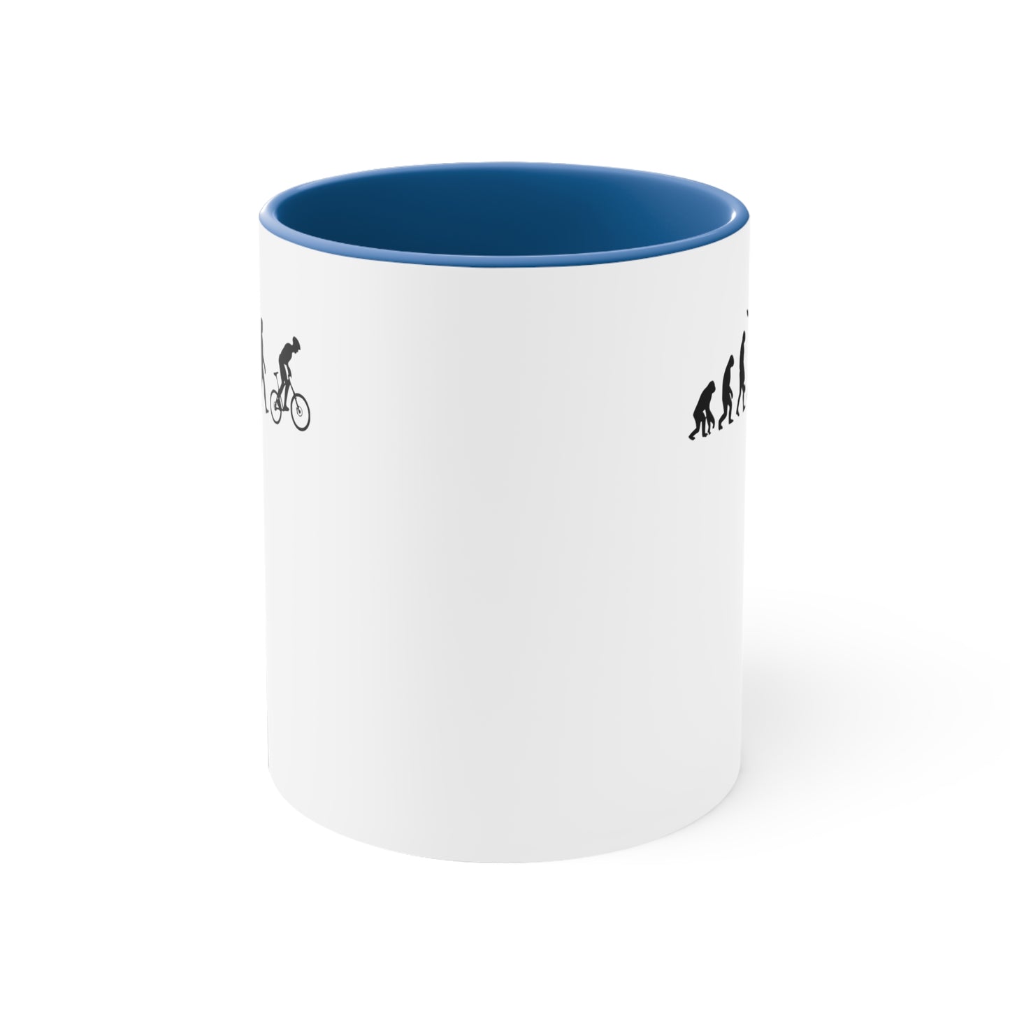 Taza de bicicleta de montaña de evolución humana