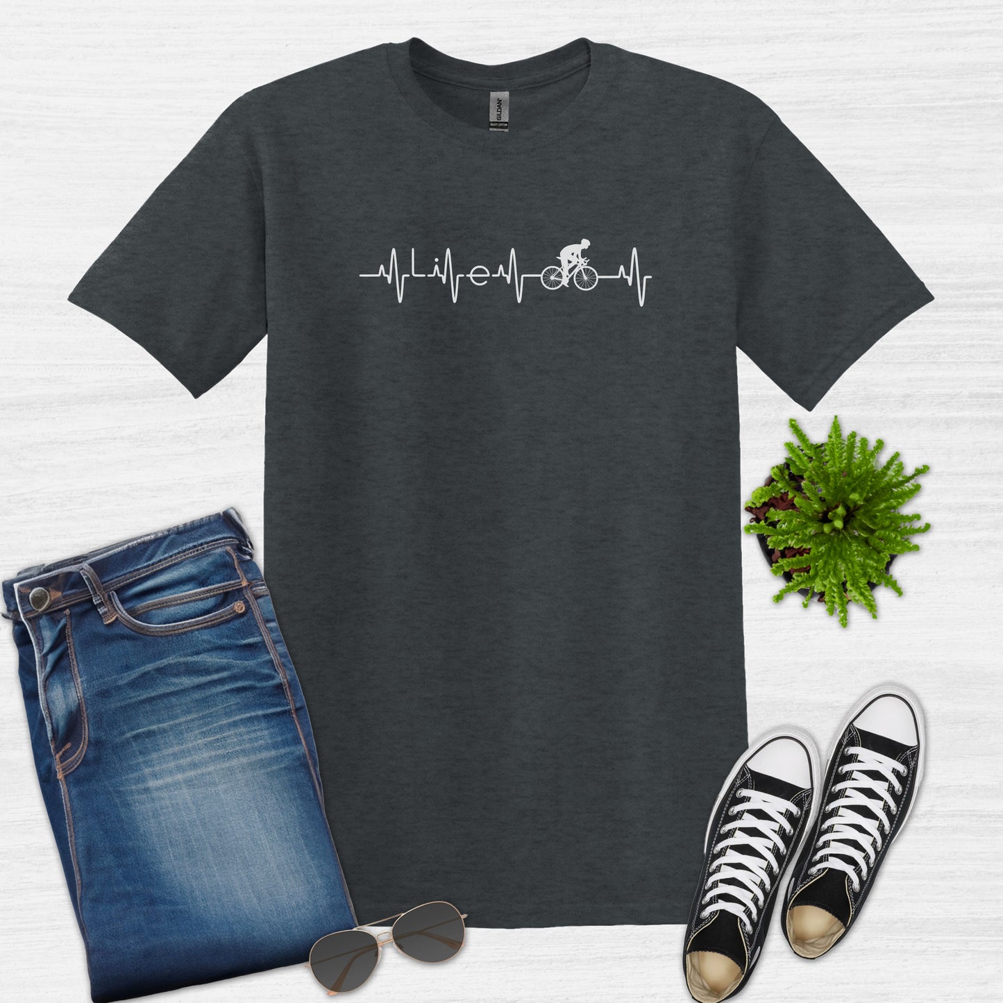 Heartbeat Life Bicycle T-Shirt