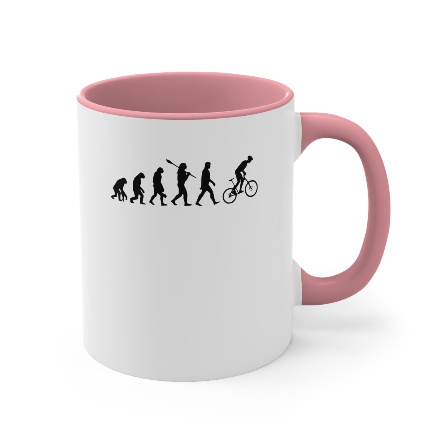 Taza de bicicleta de montaña de evolución humana