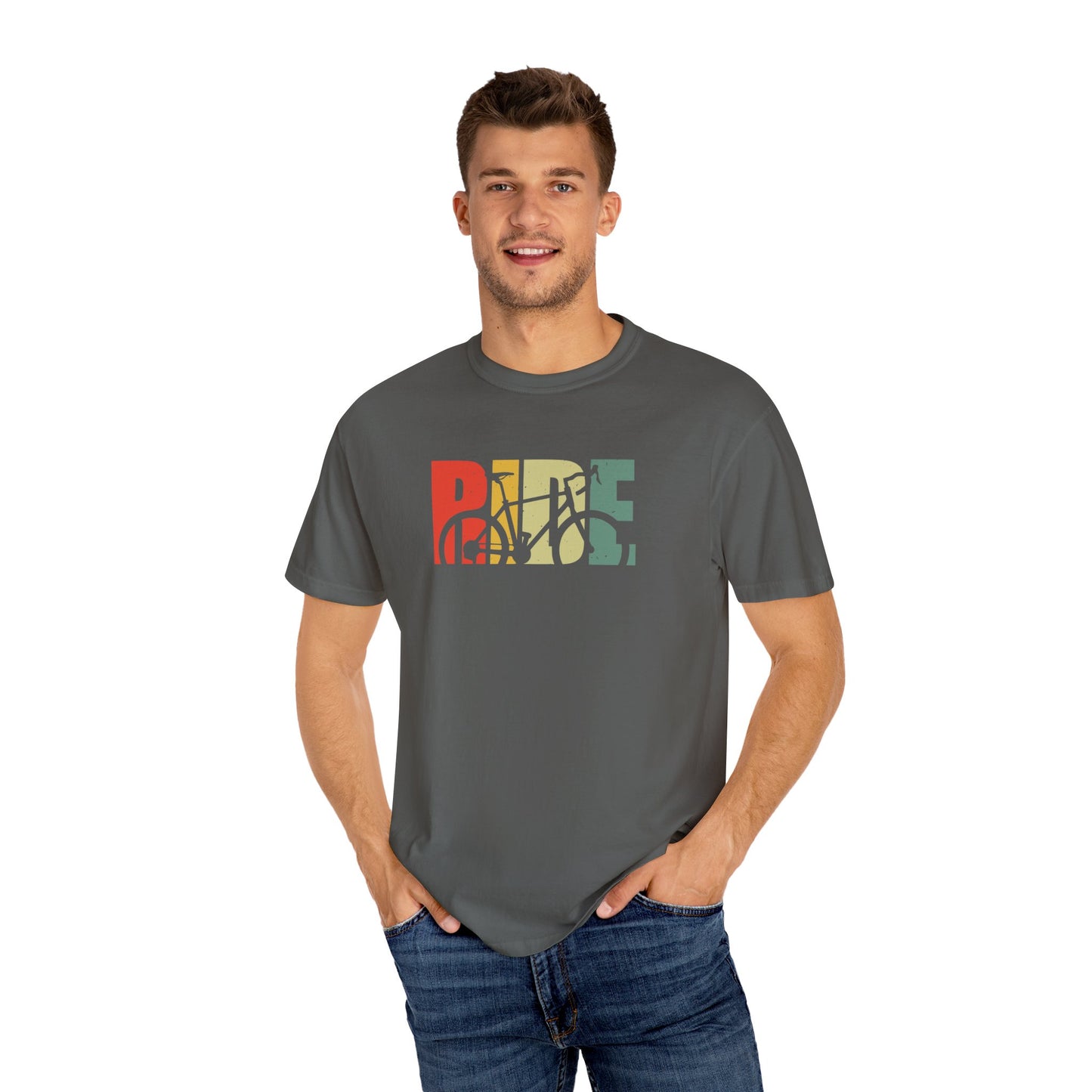 Colorful Ride and Bike Design T-Shirt for Men