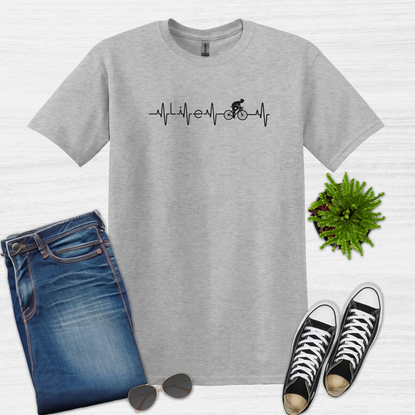 Heartbeat Life Bicycle T-Shirt