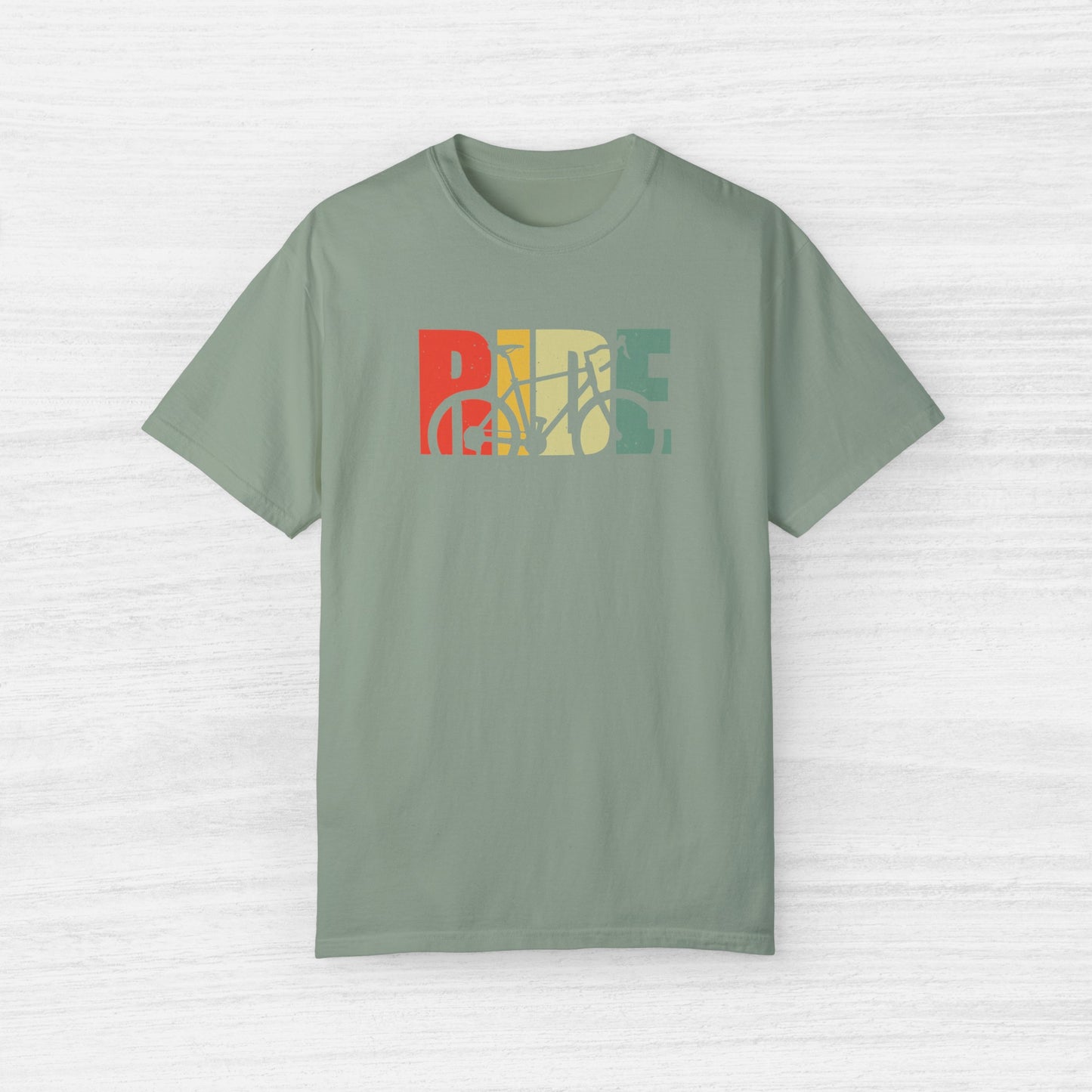 Colorful Ride and Bike Design T-Shirt for Men