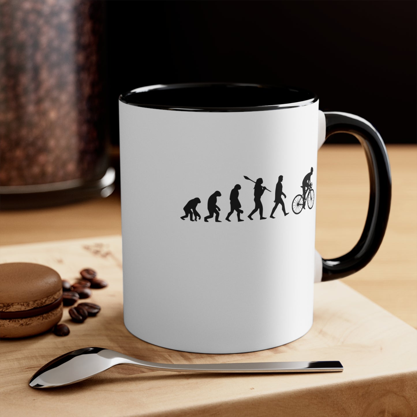 Taza Evolución Humana Divertida Bicicleta