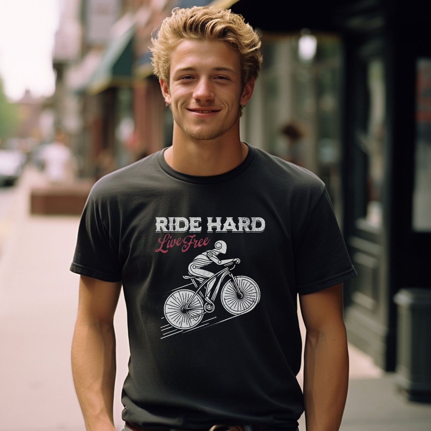 Ride Hard Live Free Bike T-Shirt