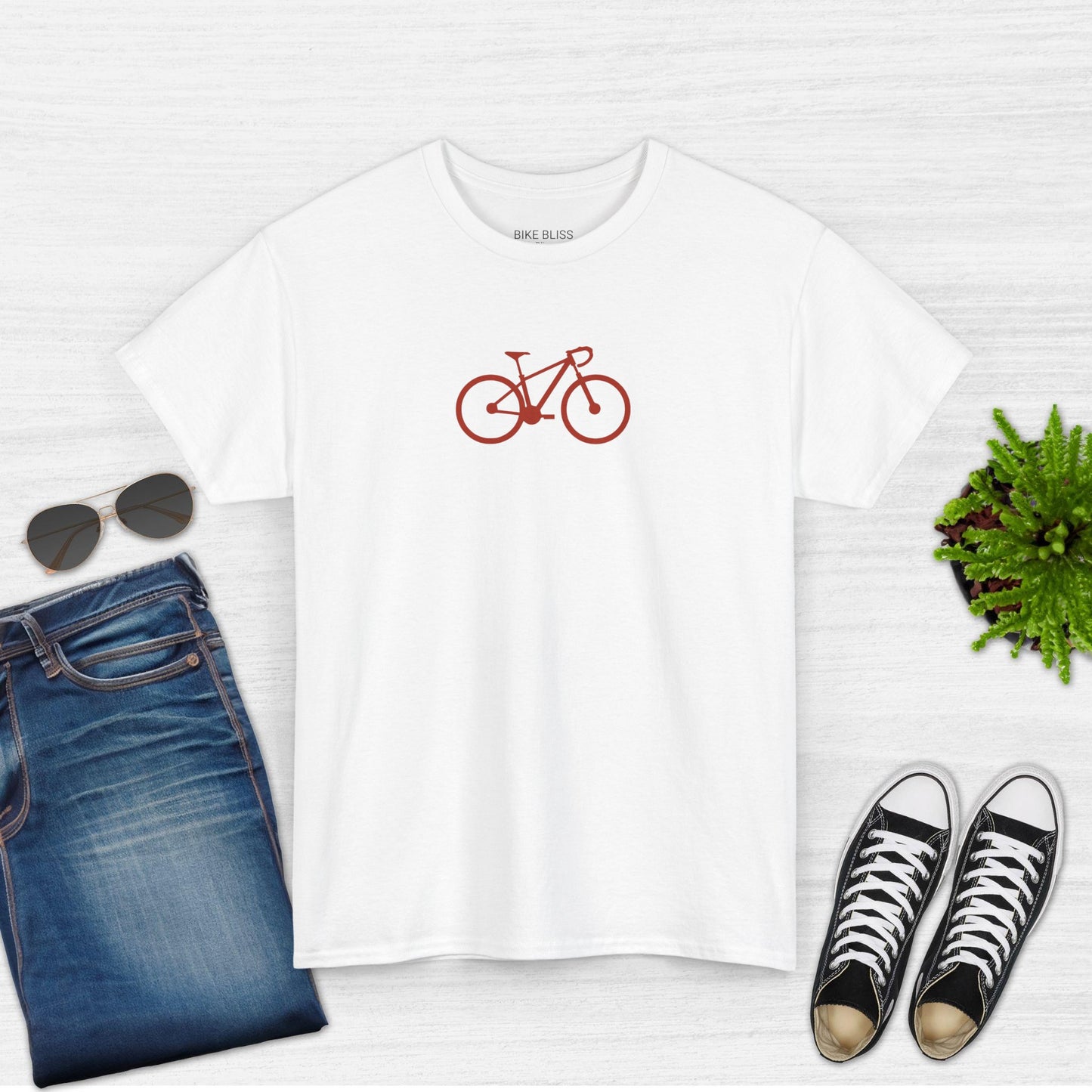Bicycle Minimalist Bike Graphic T-Shirt for Men