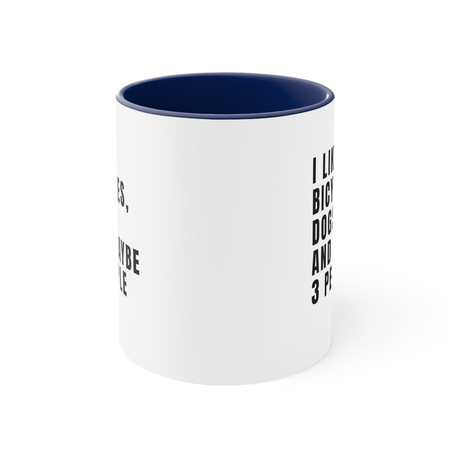 Me gustan las bicicletas, los perros y tal vez 3 personas - Taza de bicicleta