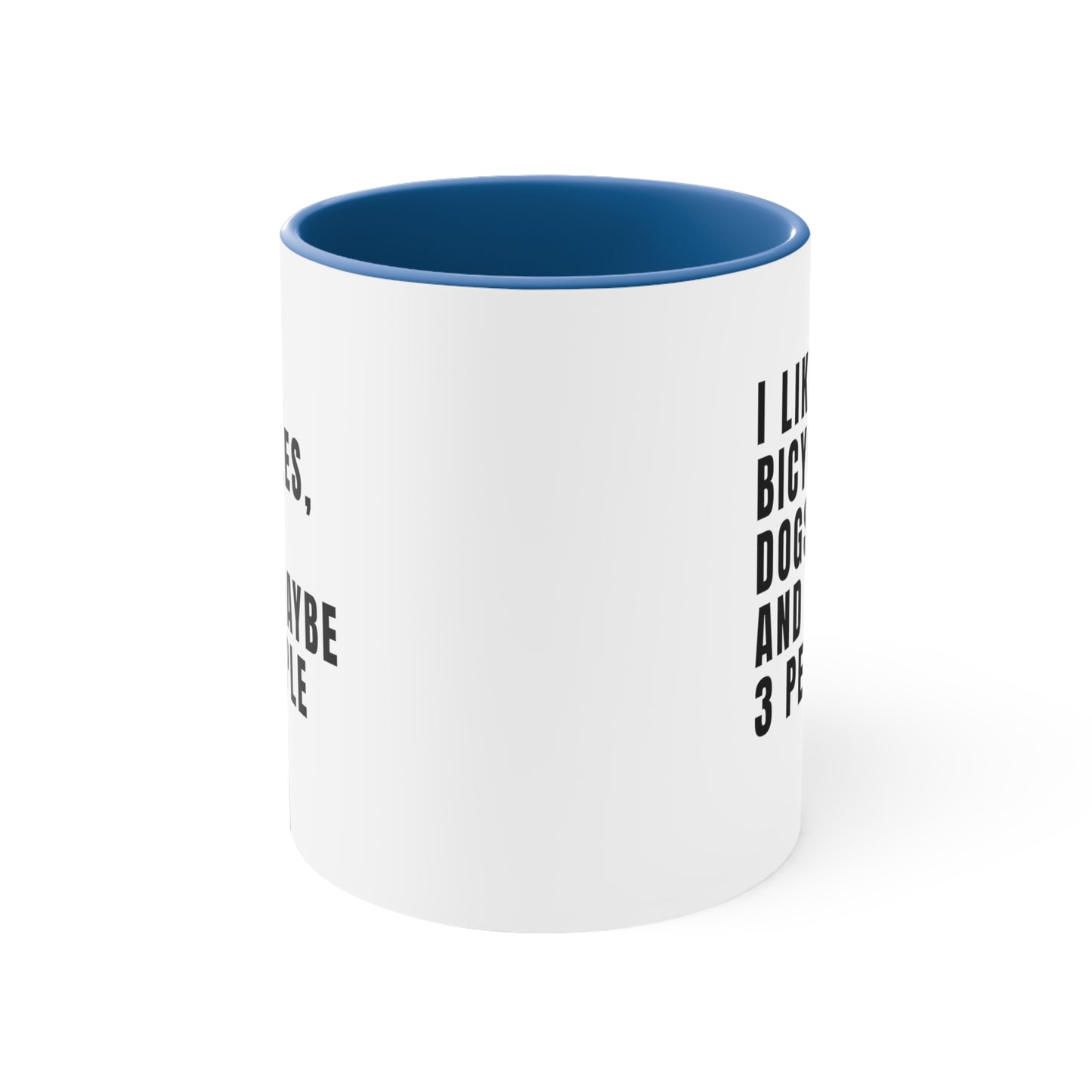 Me gustan las bicicletas, los perros y tal vez 3 personas - Taza de bicicleta