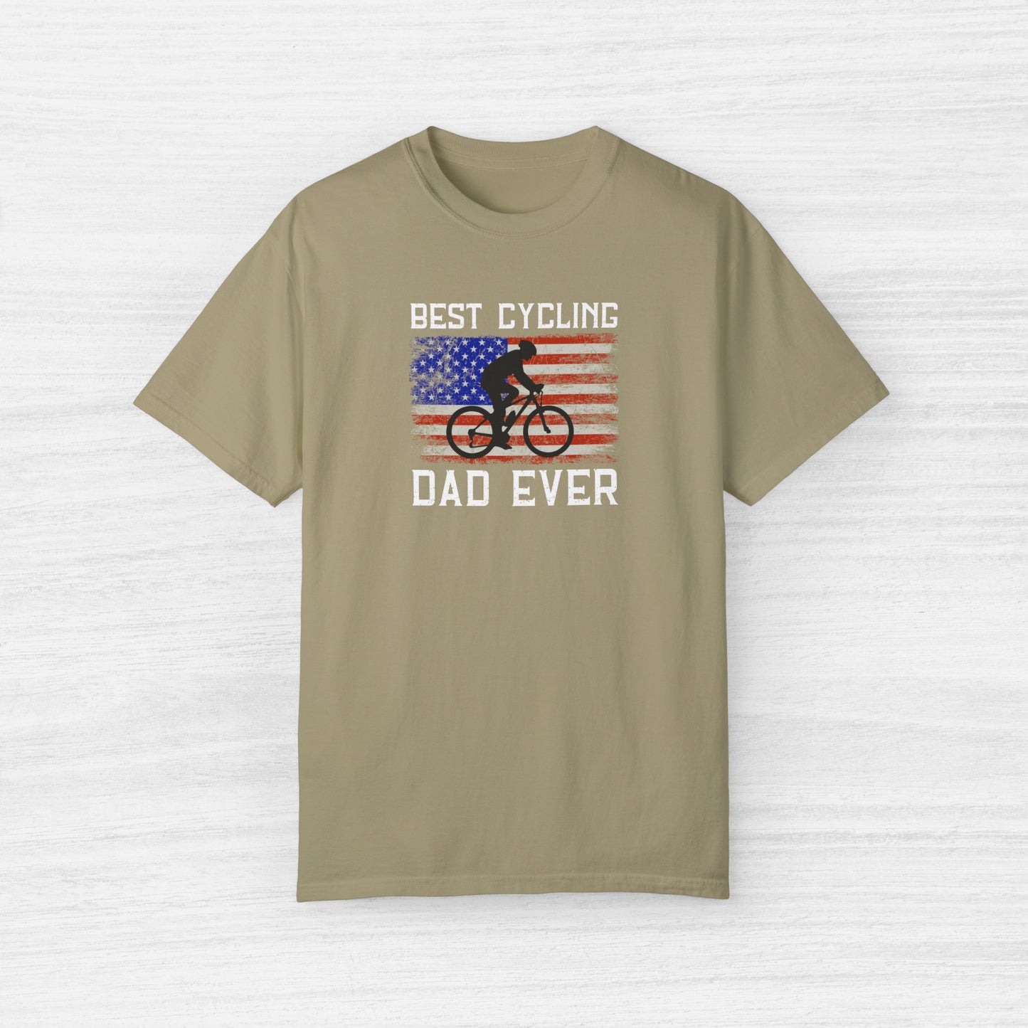 Patriotic Cycling Dad T-Shirt for Men
