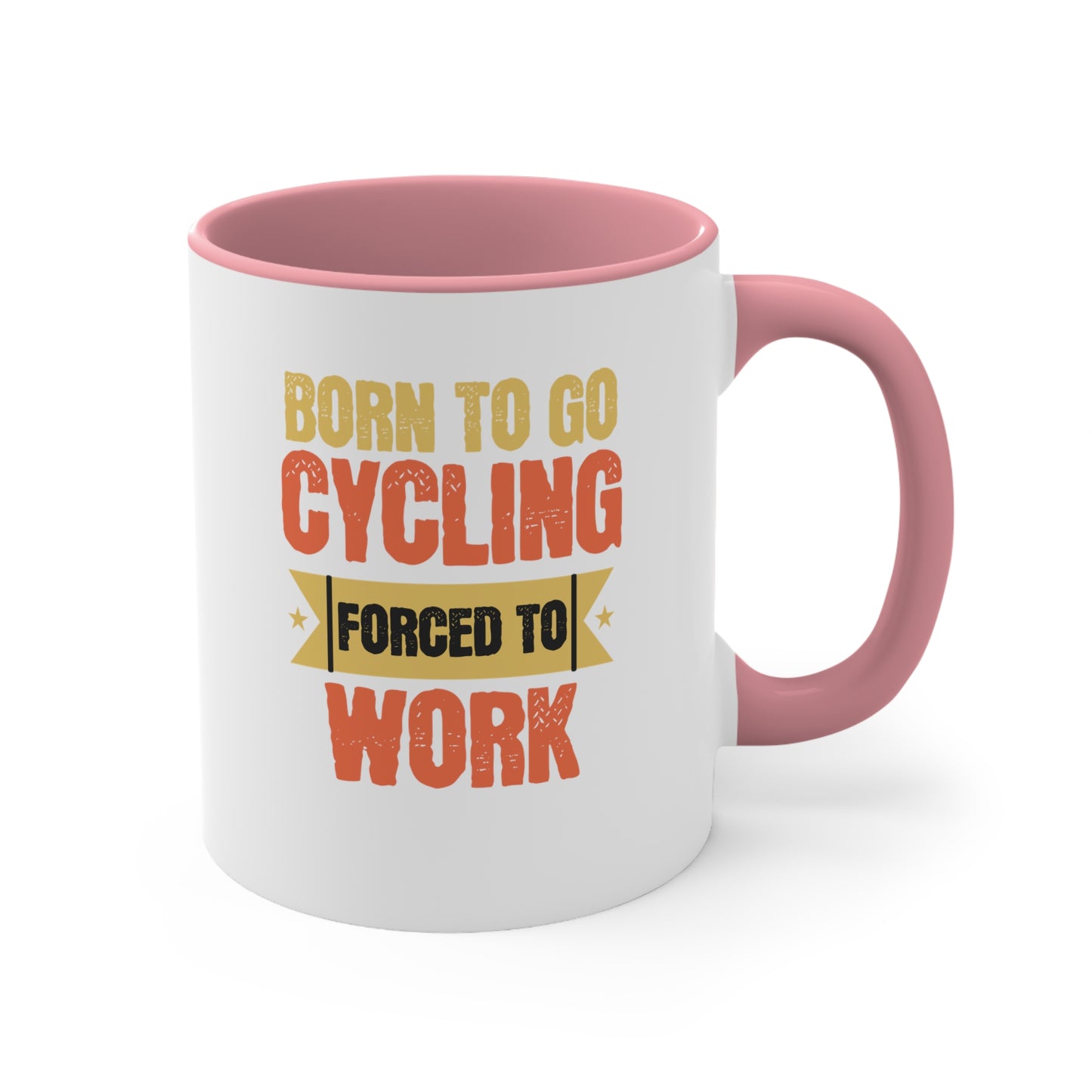 Nacido para ir en bicicleta, obligado a trabajar - Taza de bicicleta