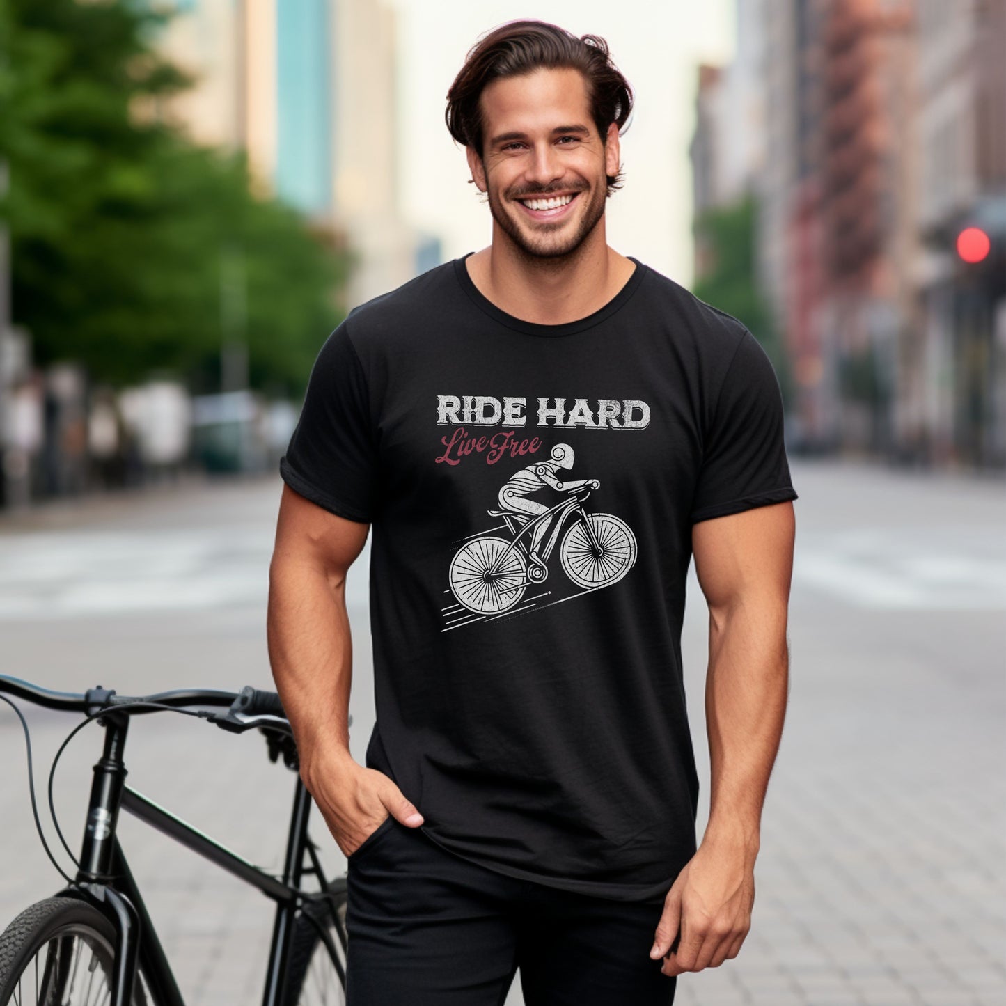 Ride Hard Live Free Bike T-Shirt