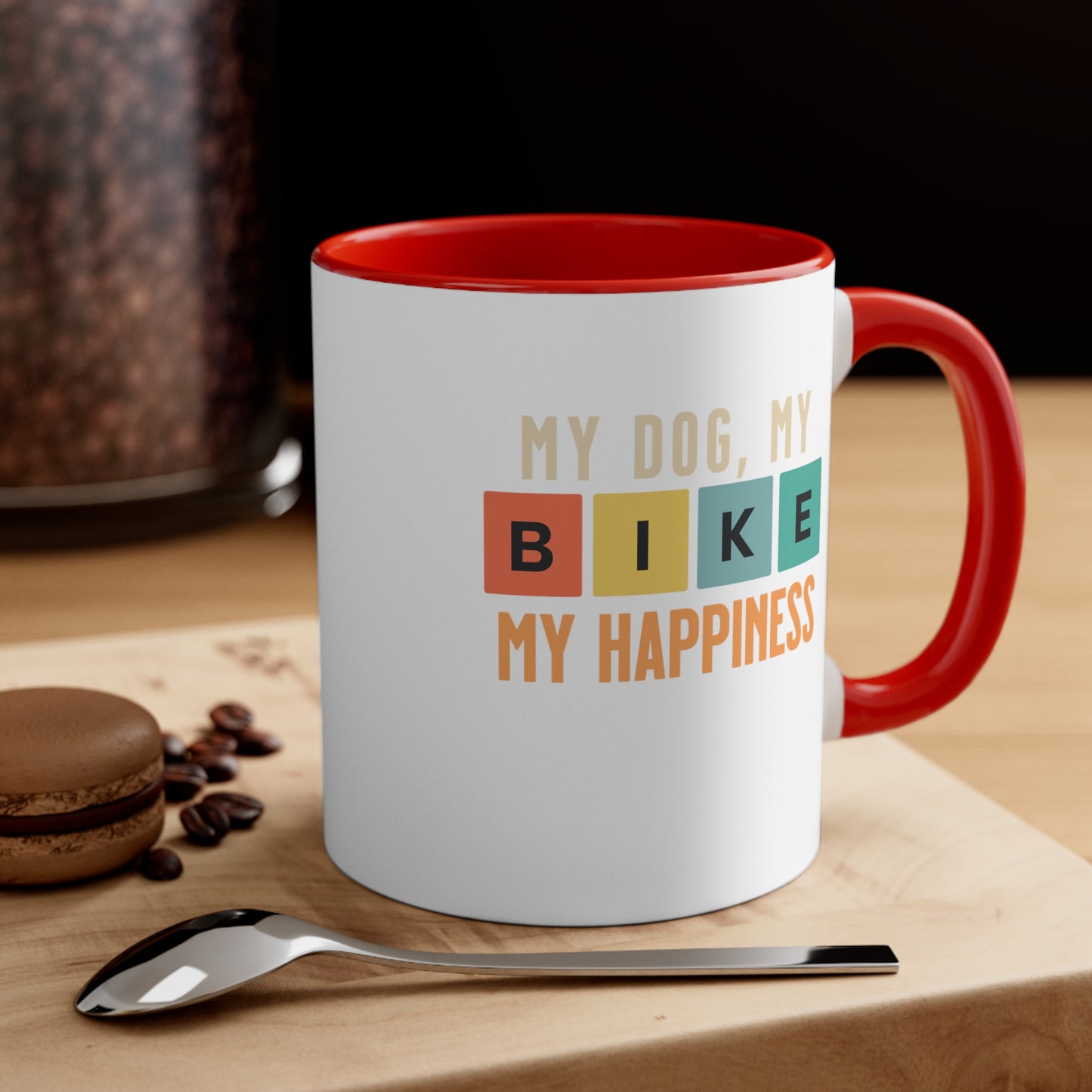 Mi Perro, Mi Bicicleta, Mi Felicidad - Taza Bicicleta