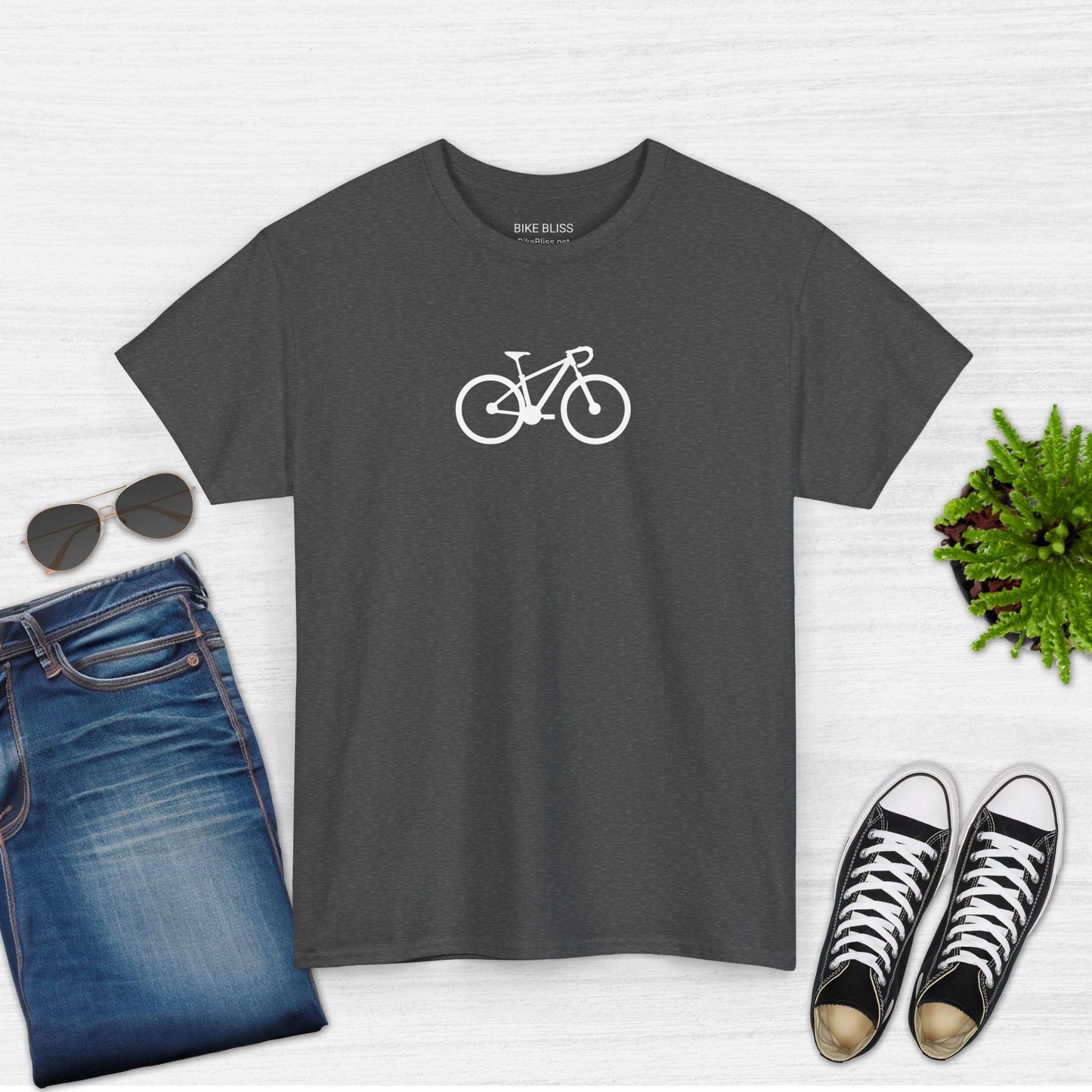 Bicycle Minimalist Bike Graphic T-Shirt for Men