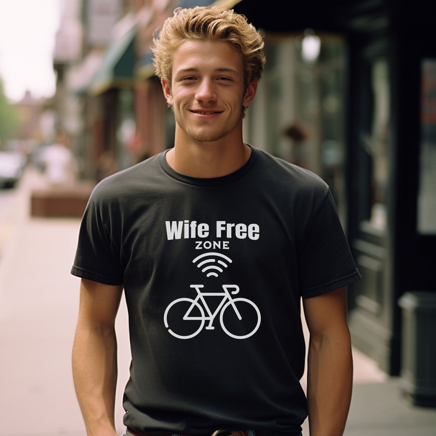 Wife Free Zone Bike T-shirt