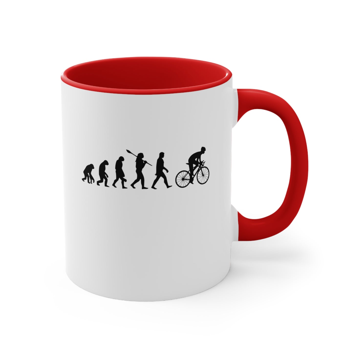 Taza Evolución Humana Divertida Bicicleta