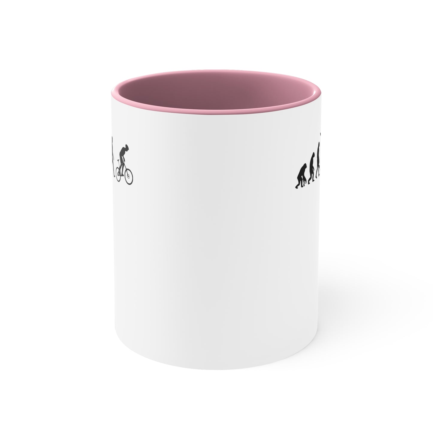 Taza de bicicleta de montaña de evolución humana