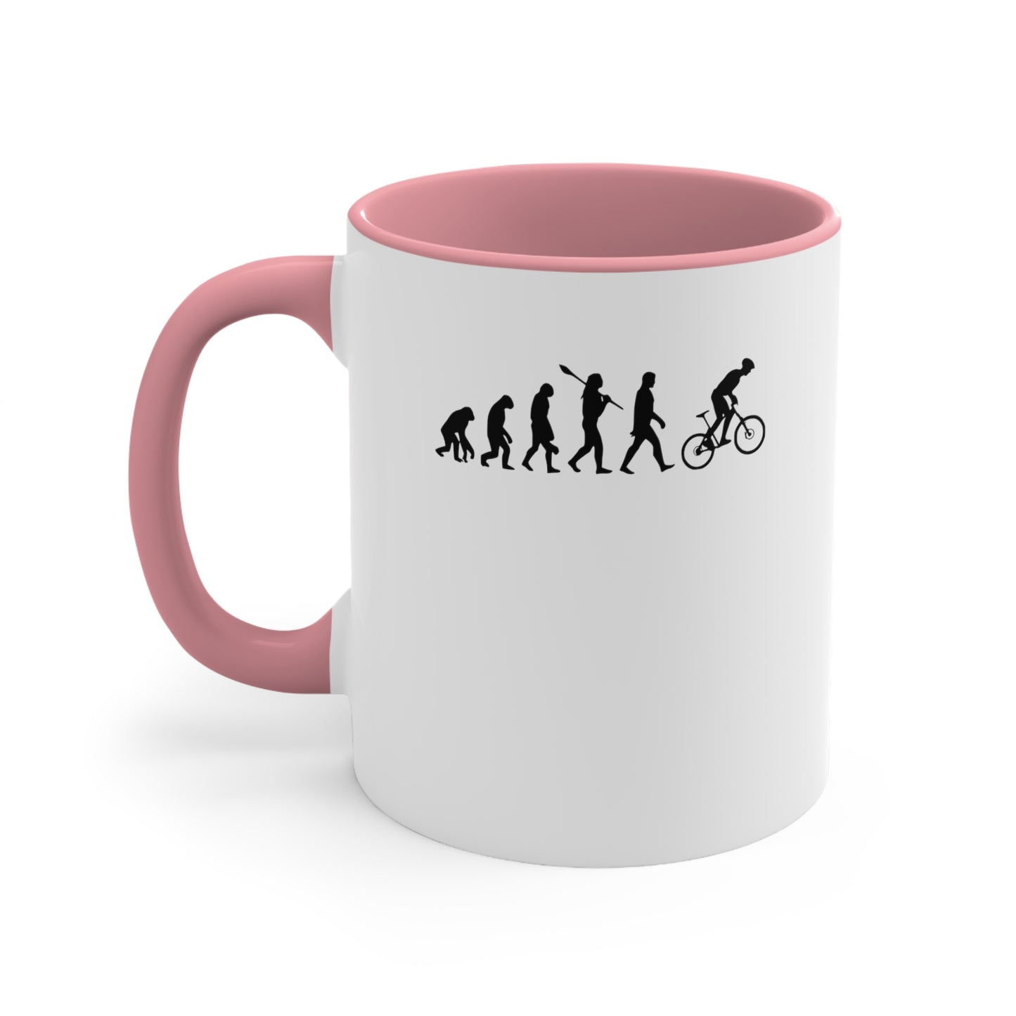 Taza de bicicleta de montaña de evolución humana