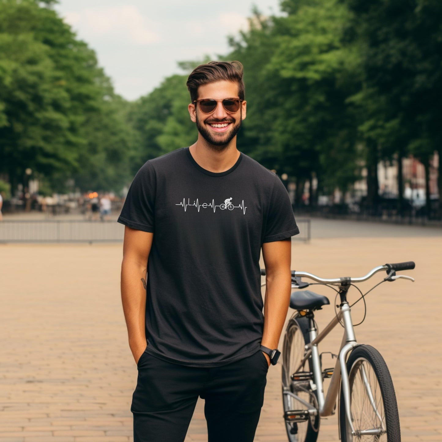 Heartbeat Life Bicycle T-Shirt