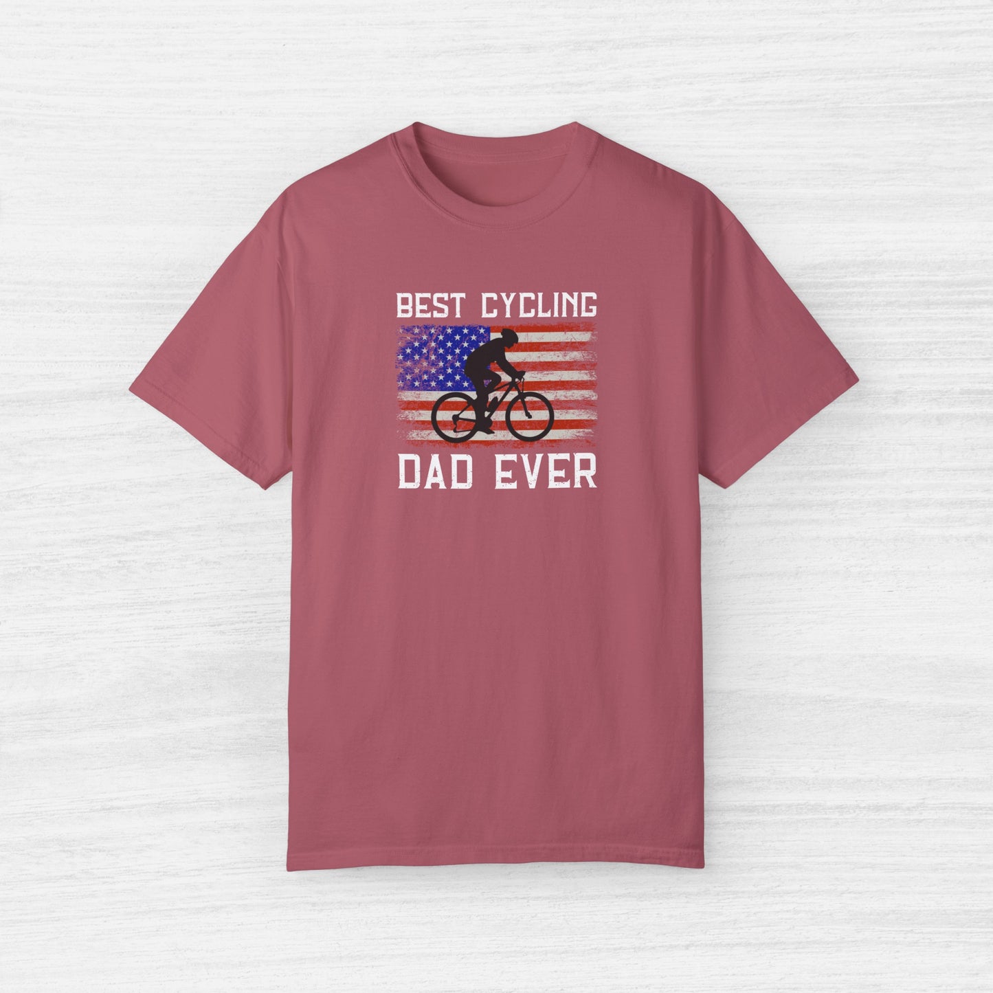 Patriotic Cycling Dad T-Shirt for Men