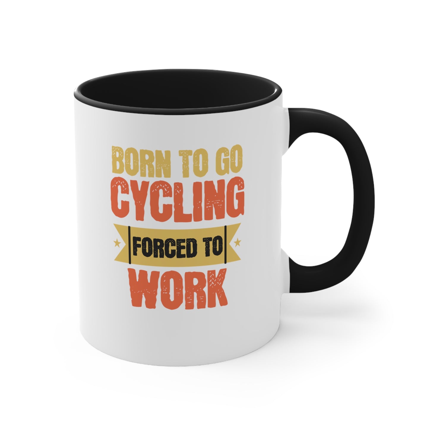 Nacido para ir en bicicleta, obligado a trabajar - Taza de bicicleta