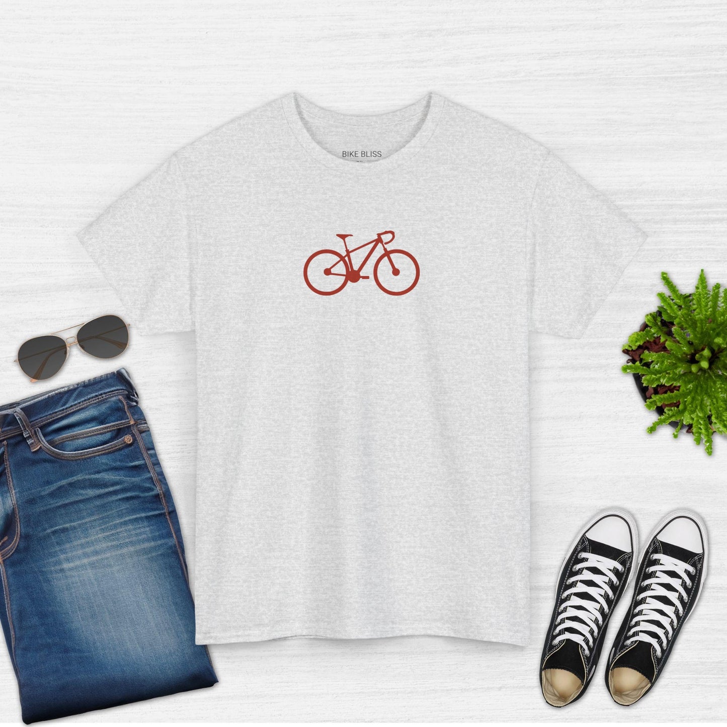 Bicycle Minimalist Bike Graphic T-Shirt for Men