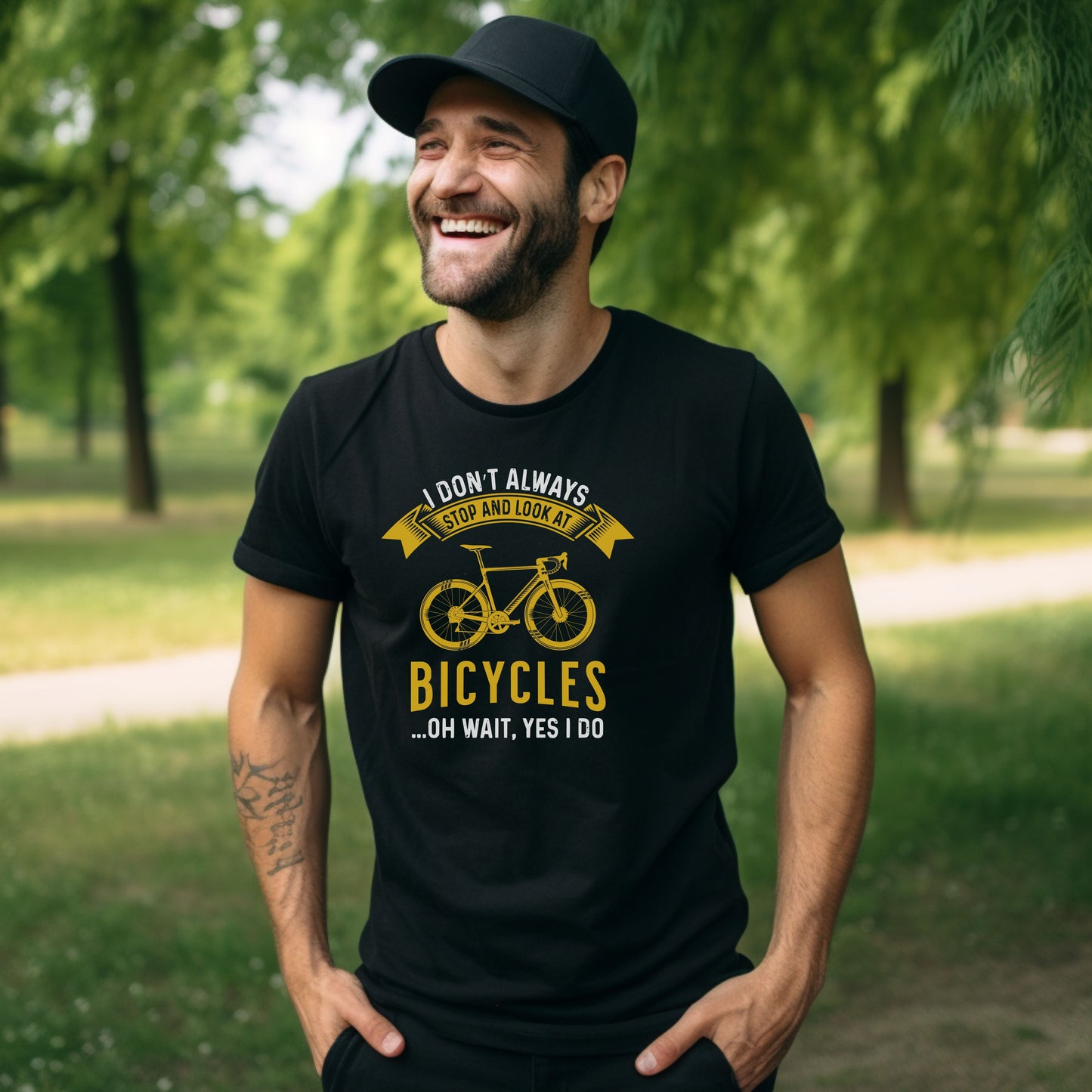 Camiseta No siempre me detengo y miro bicicletas