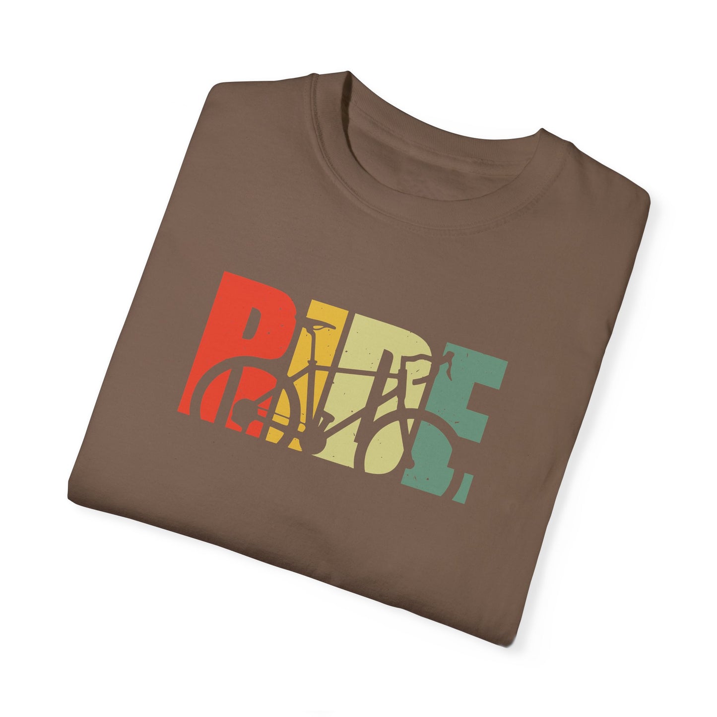 Colorful Ride and Bike Design T-Shirt for Men