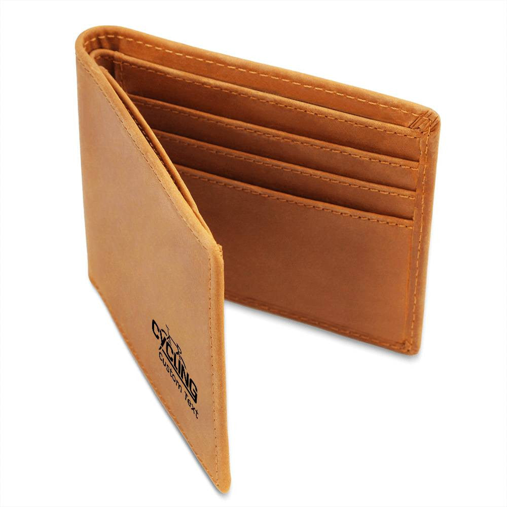 Personalized Cycling Leather Wallet for Men