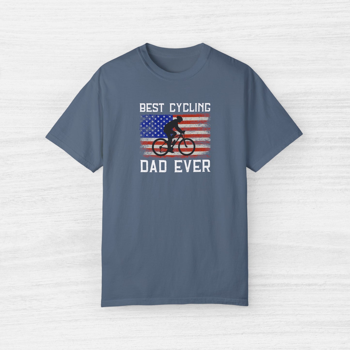 Patriotic Cycling Dad T-Shirt for Men