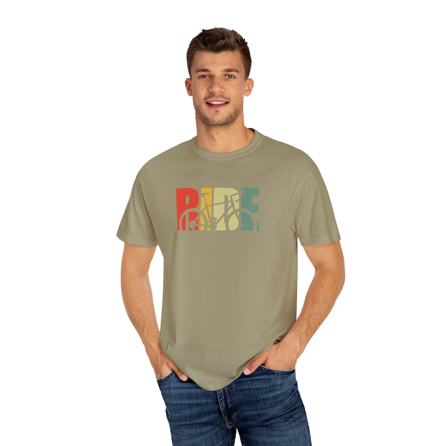 Colorful Ride and Bike Design T-Shirt for Men
