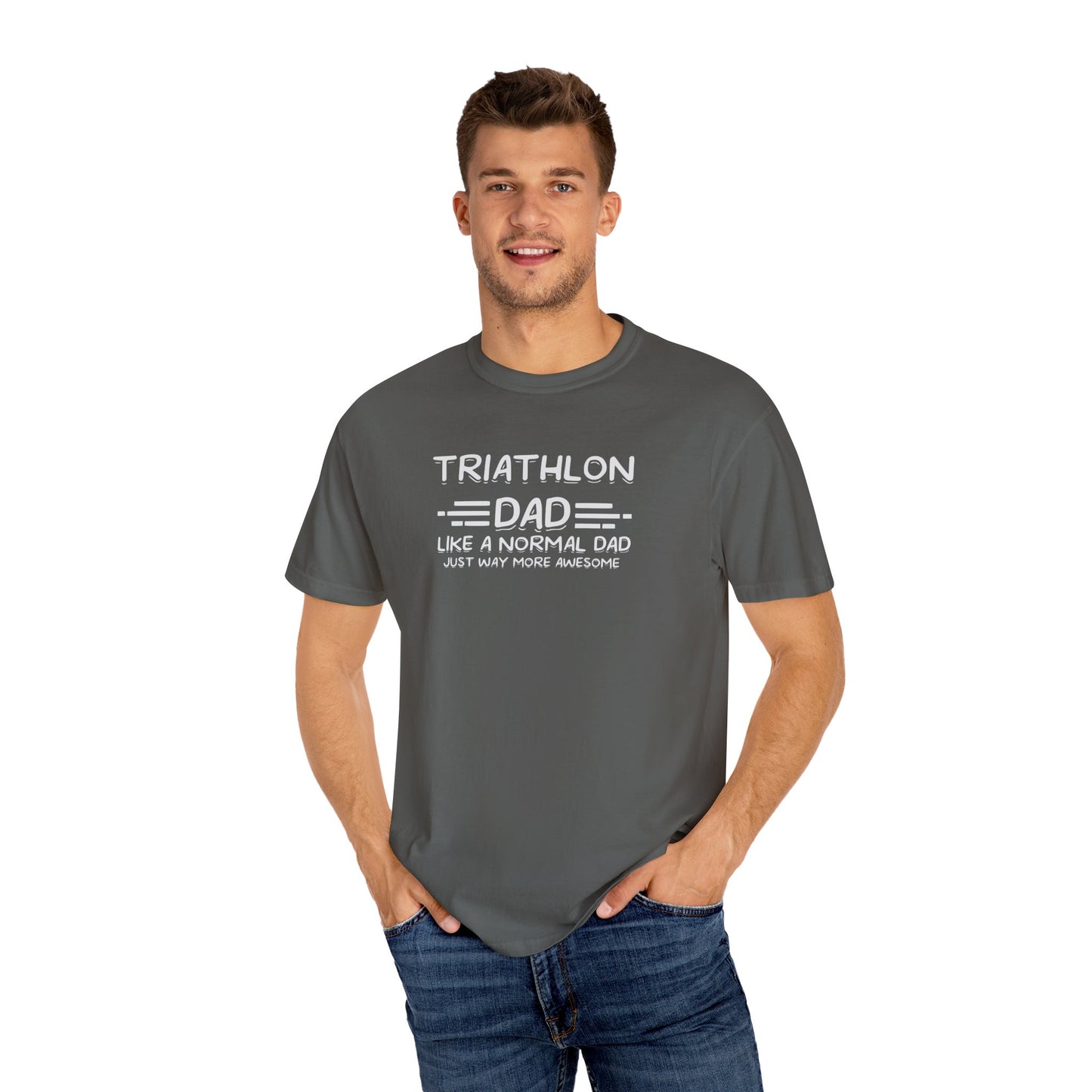 Triathlon Dad Like a Regular Dad just way more Awesome T-Shirt for Men