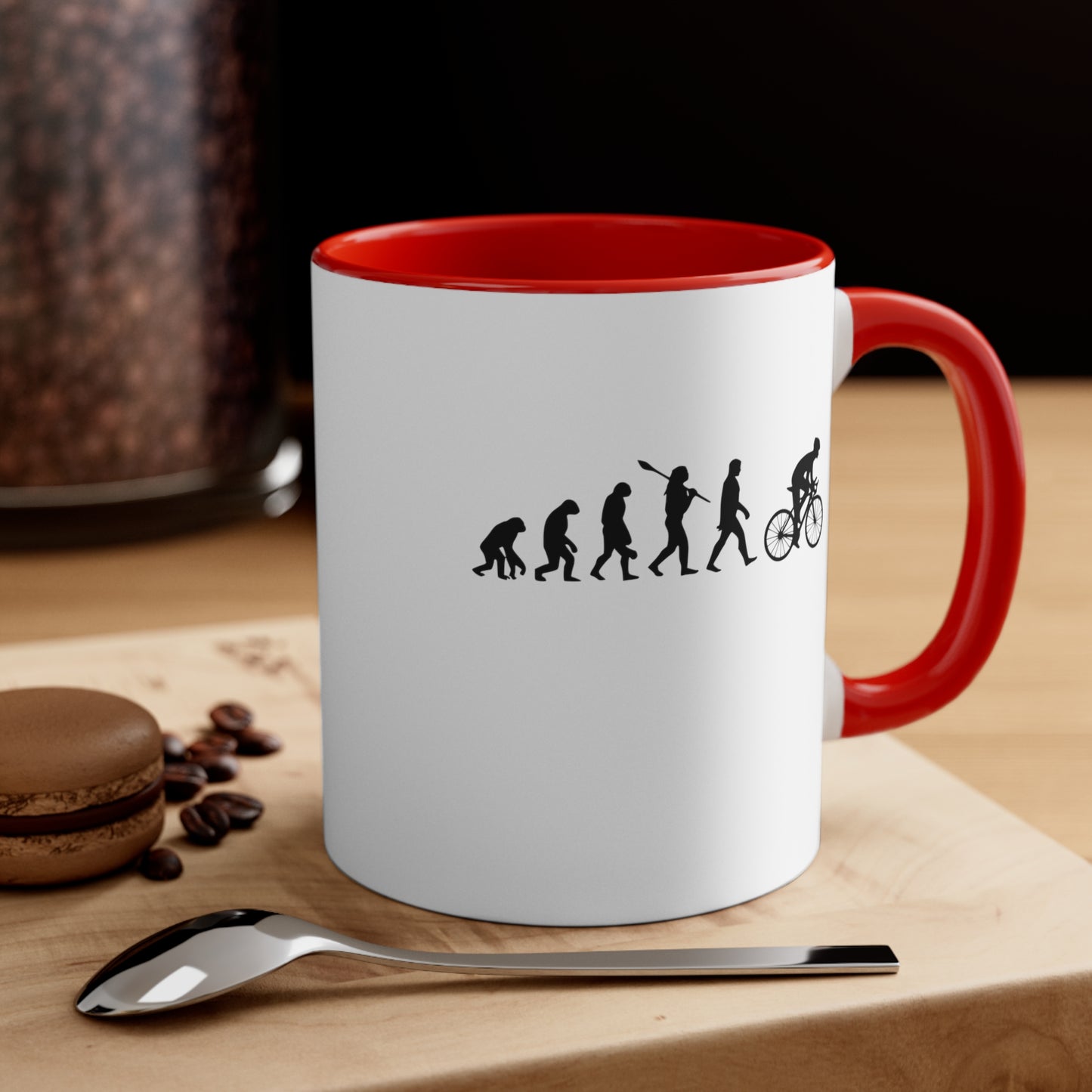 Taza Evolución Humana Divertida Bicicleta