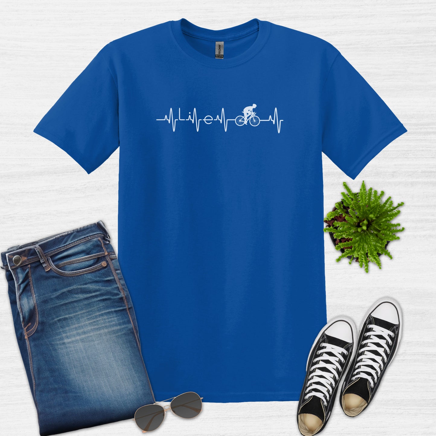 Heartbeat Life Bicycle T-Shirt