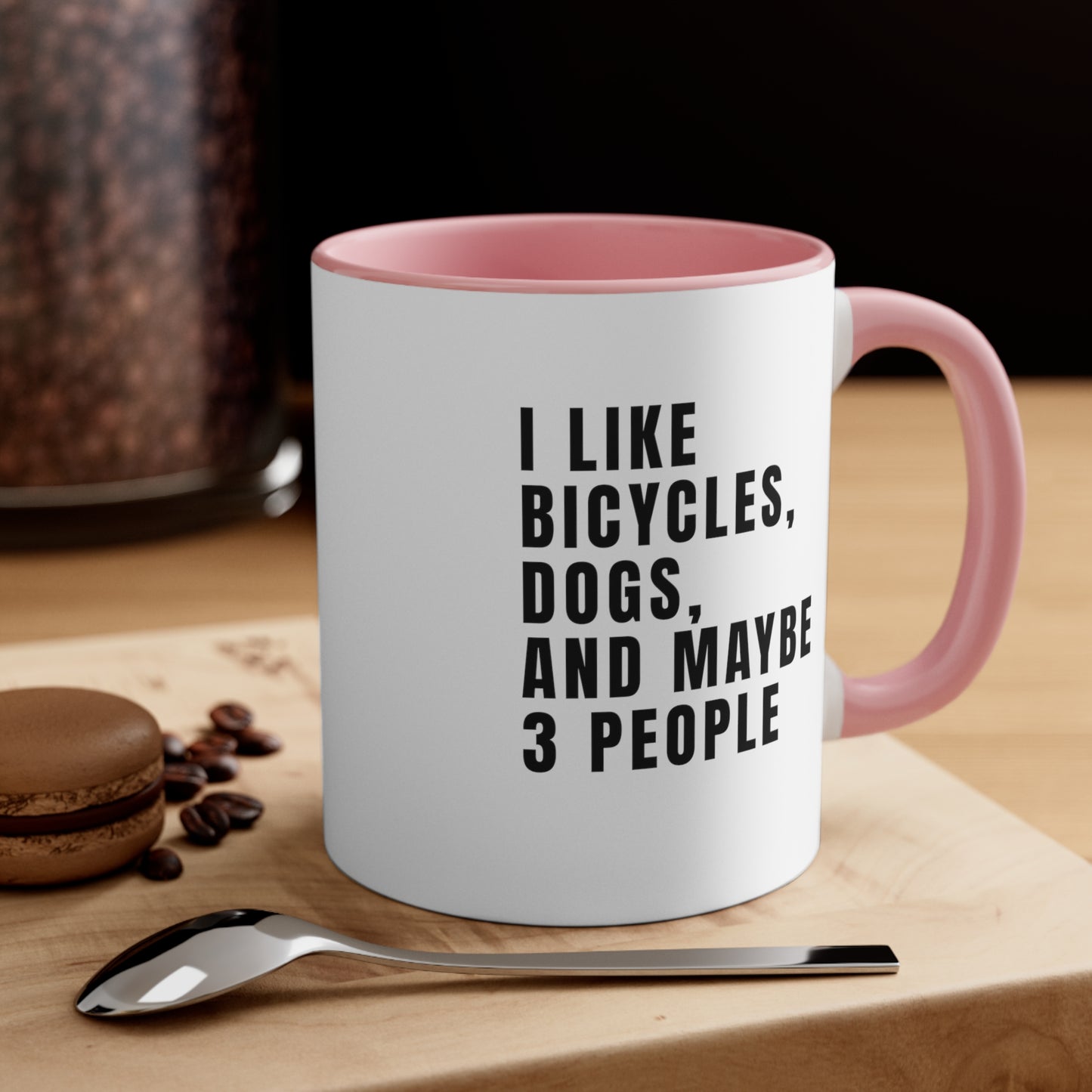 Me gustan las bicicletas, los perros y tal vez 3 personas - Taza de bicicleta