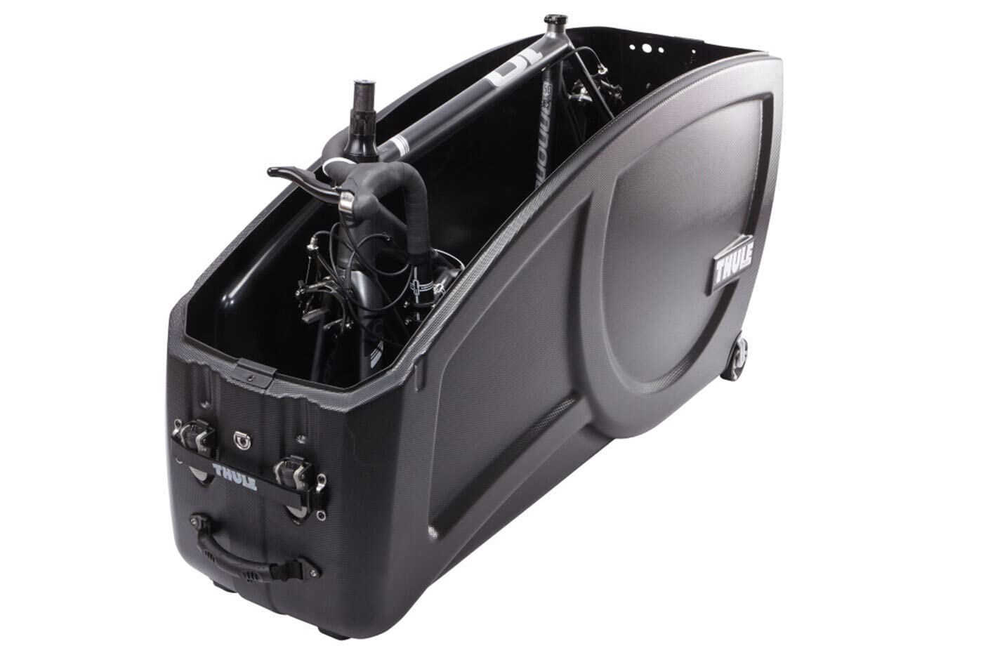 Thule RoundTrip Transition – Hard Shell Bike Travel Case with Built-in Repair Stand