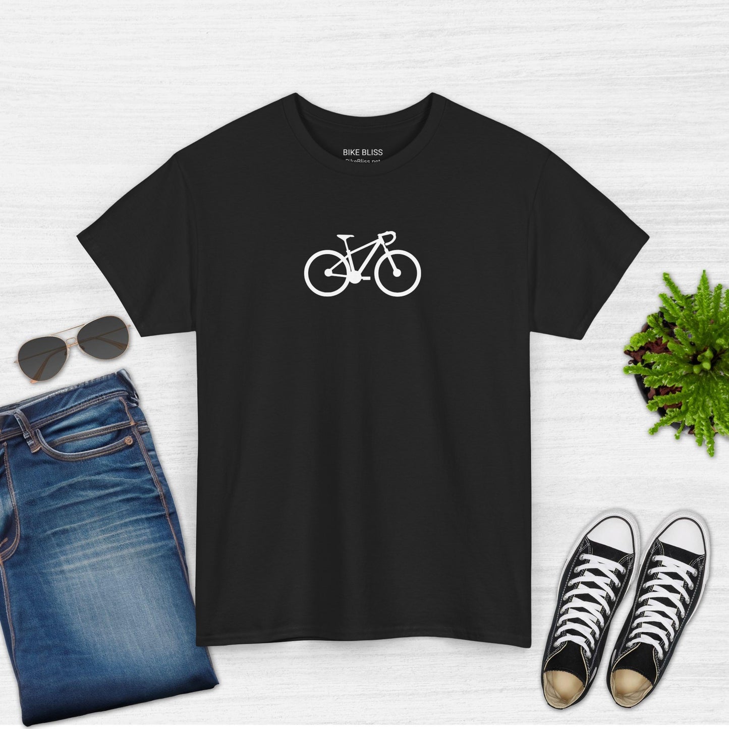 Bicycle Minimalist Bike Graphic T-Shirt for Men