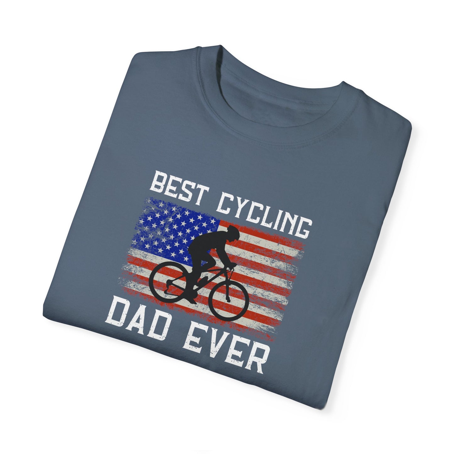 Patriotic Cycling Dad T-Shirt for Men