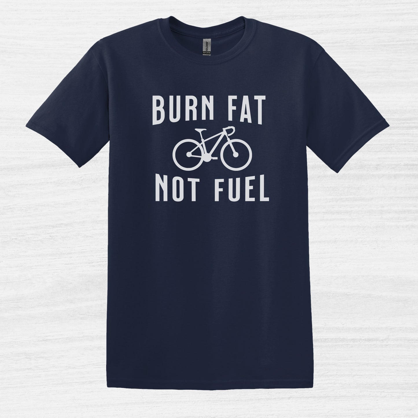 Quemar grasa no combustible bicicleta camiseta