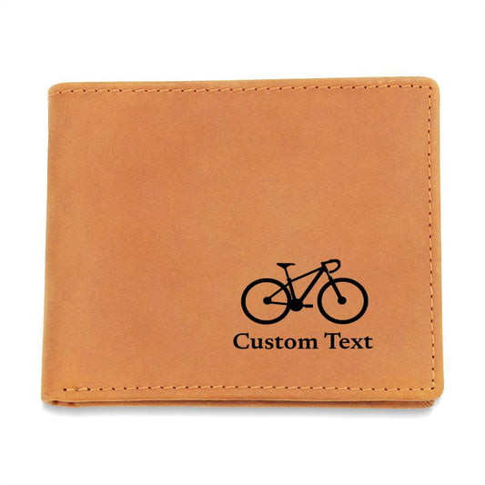 Personalized Bike Graphic Leather Wallet for Men