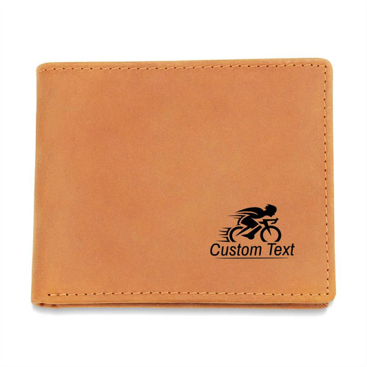 Personalized Cyclist Leather Wallet for Men