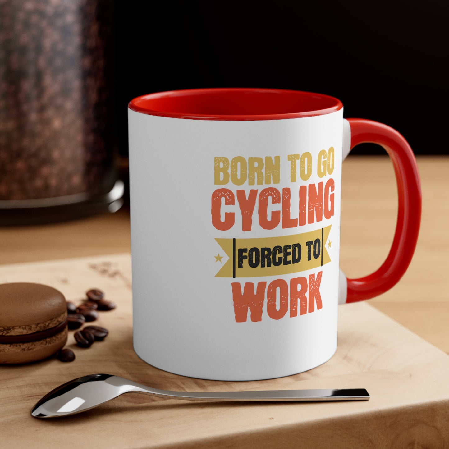 Nacido para ir en bicicleta, obligado a trabajar - Taza de bicicleta