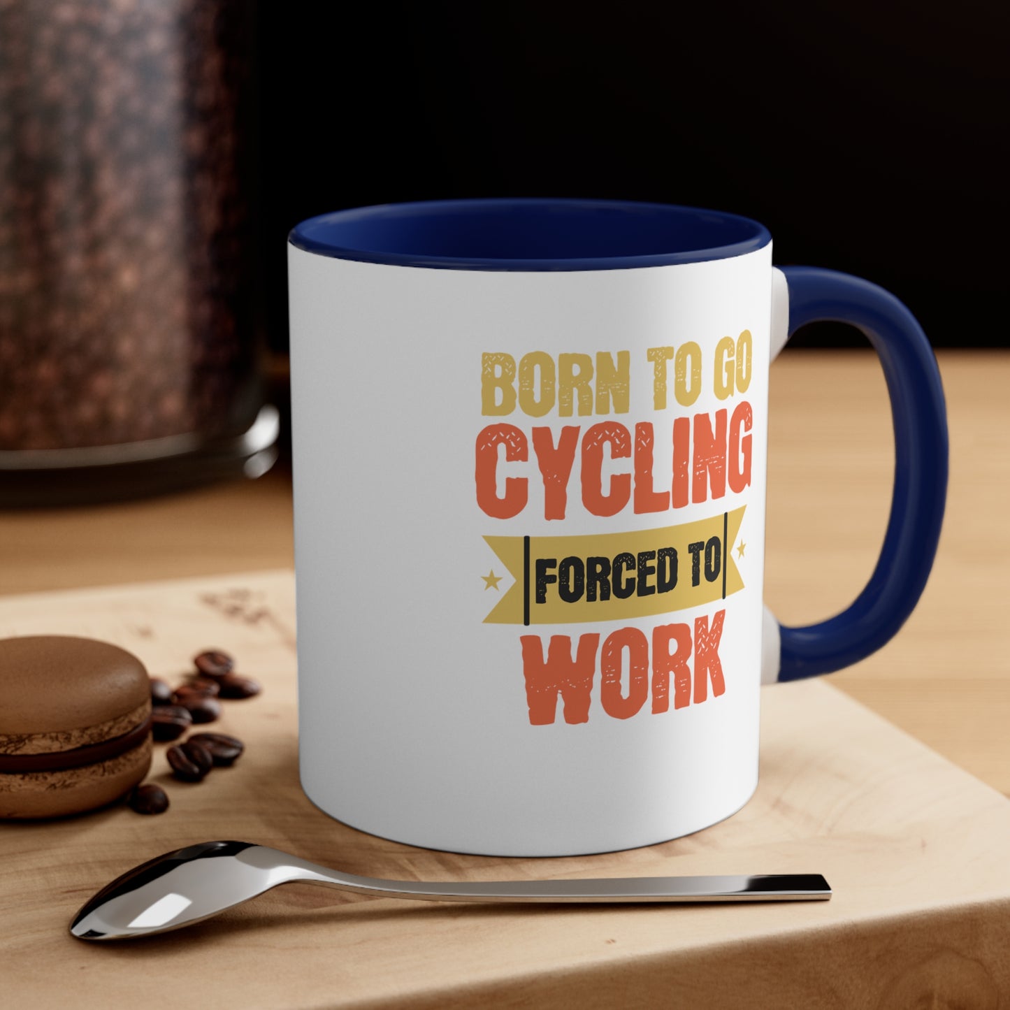 Nacido para ir en bicicleta, obligado a trabajar - Taza de bicicleta