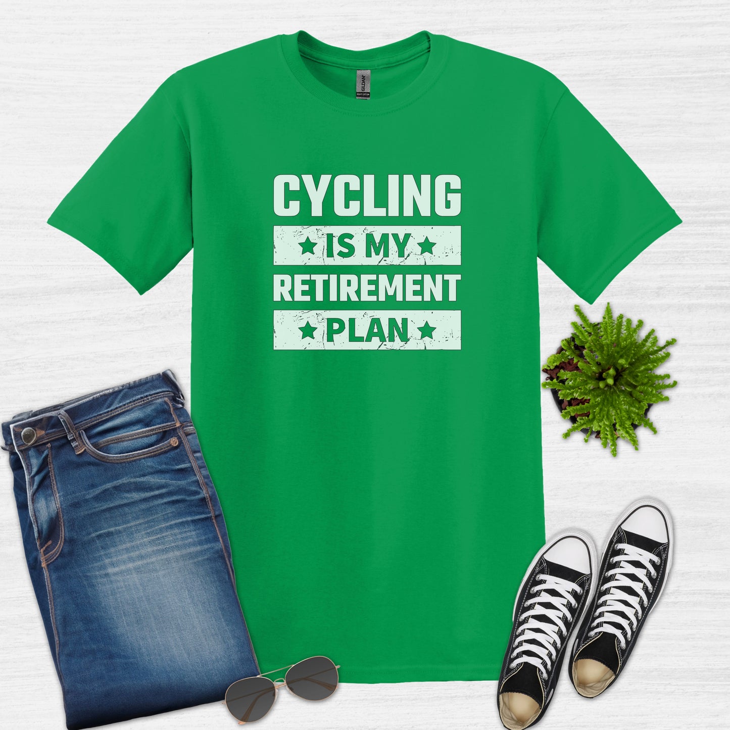 El ciclismo es mi camiseta del plan de jubilación