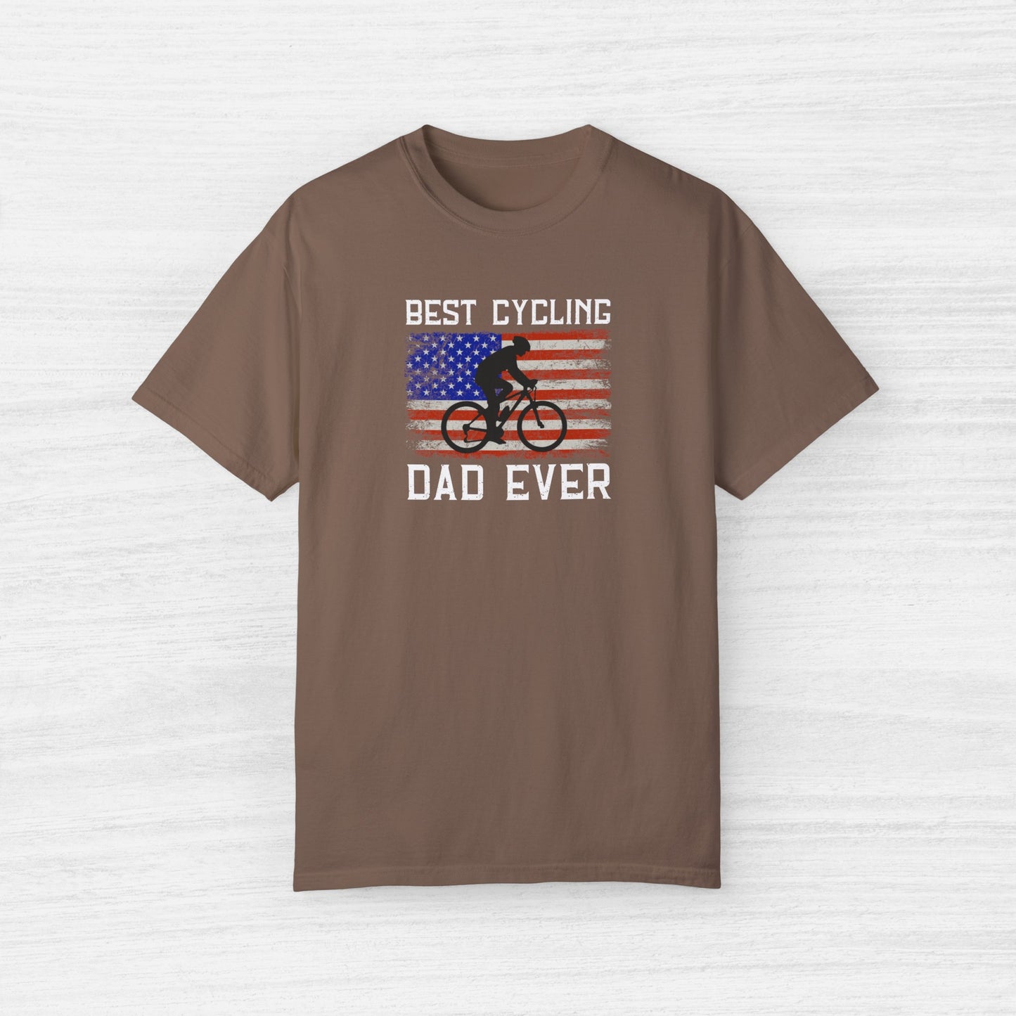 Patriotic Cycling Dad T-Shirt for Men