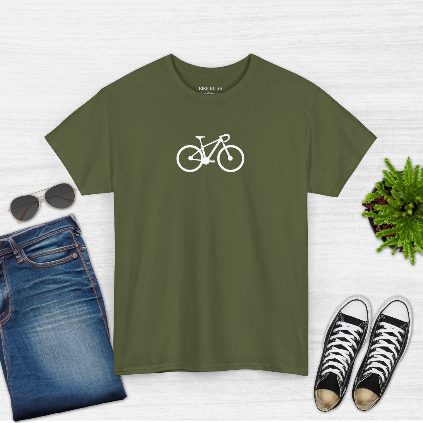 Bicycle Minimalist Bike Graphic T-Shirt for Men