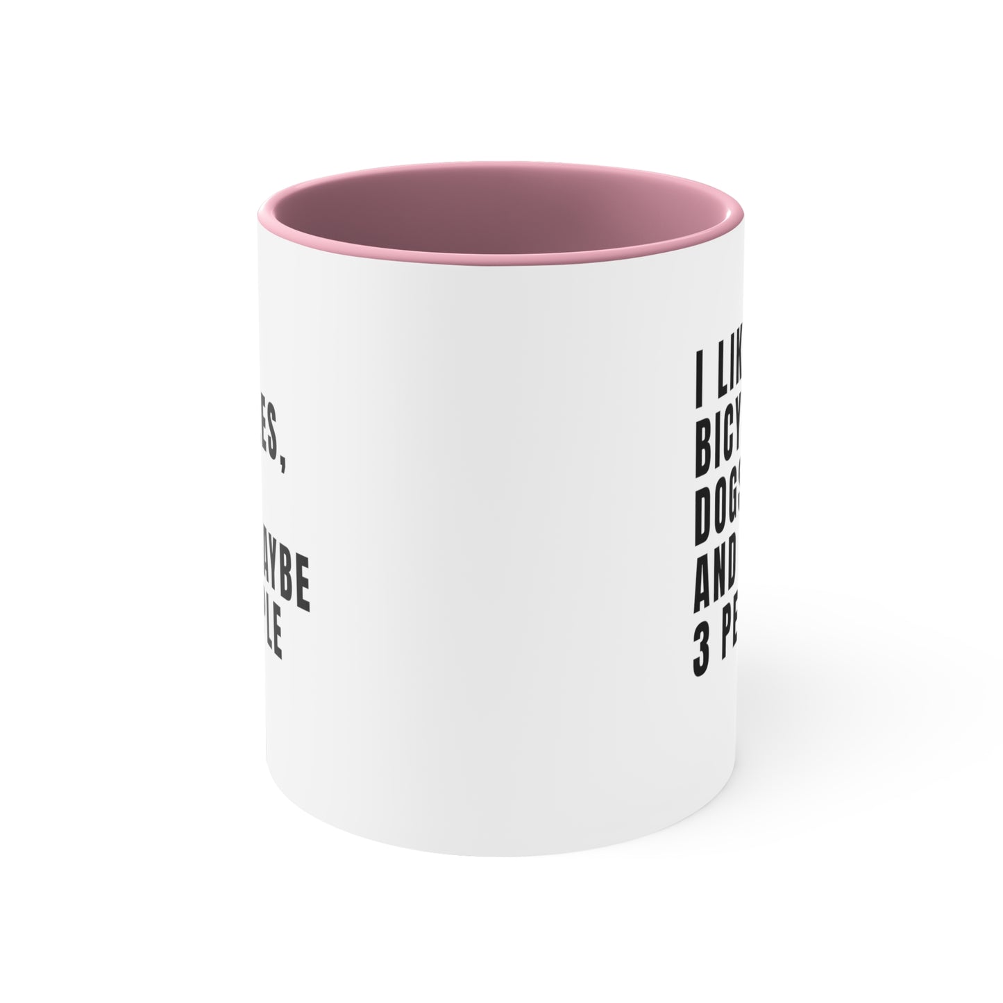 Me gustan las bicicletas, los perros y tal vez 3 personas - Taza de bicicleta