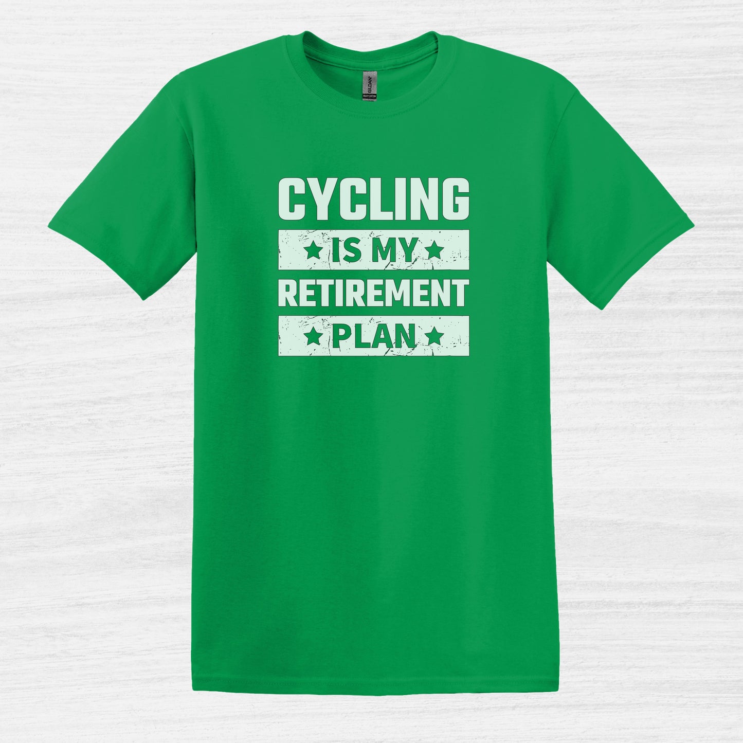 El ciclismo es mi camiseta del plan de jubilación