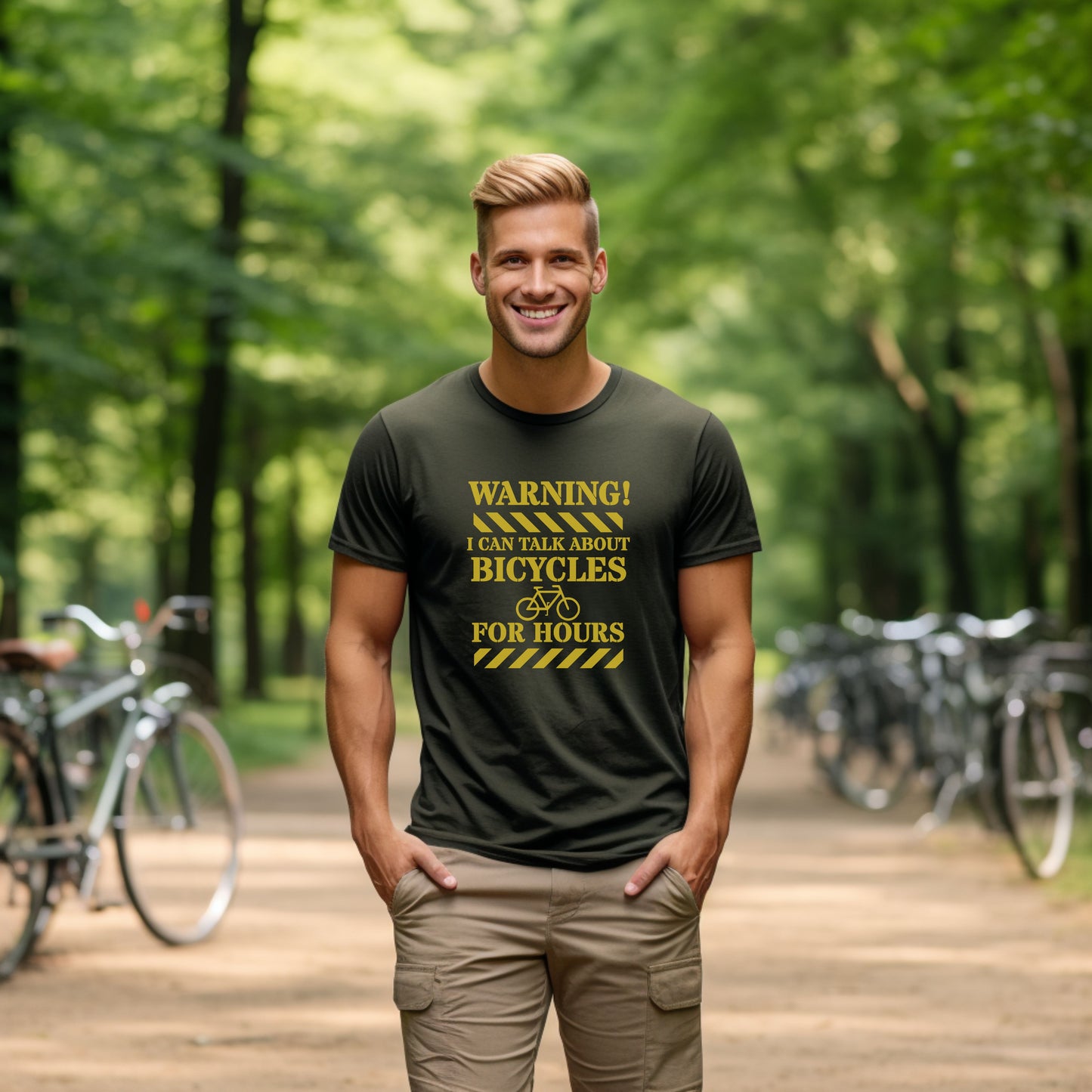 Advertencia puedo hablar de bicicletas durante horas Camiseta
