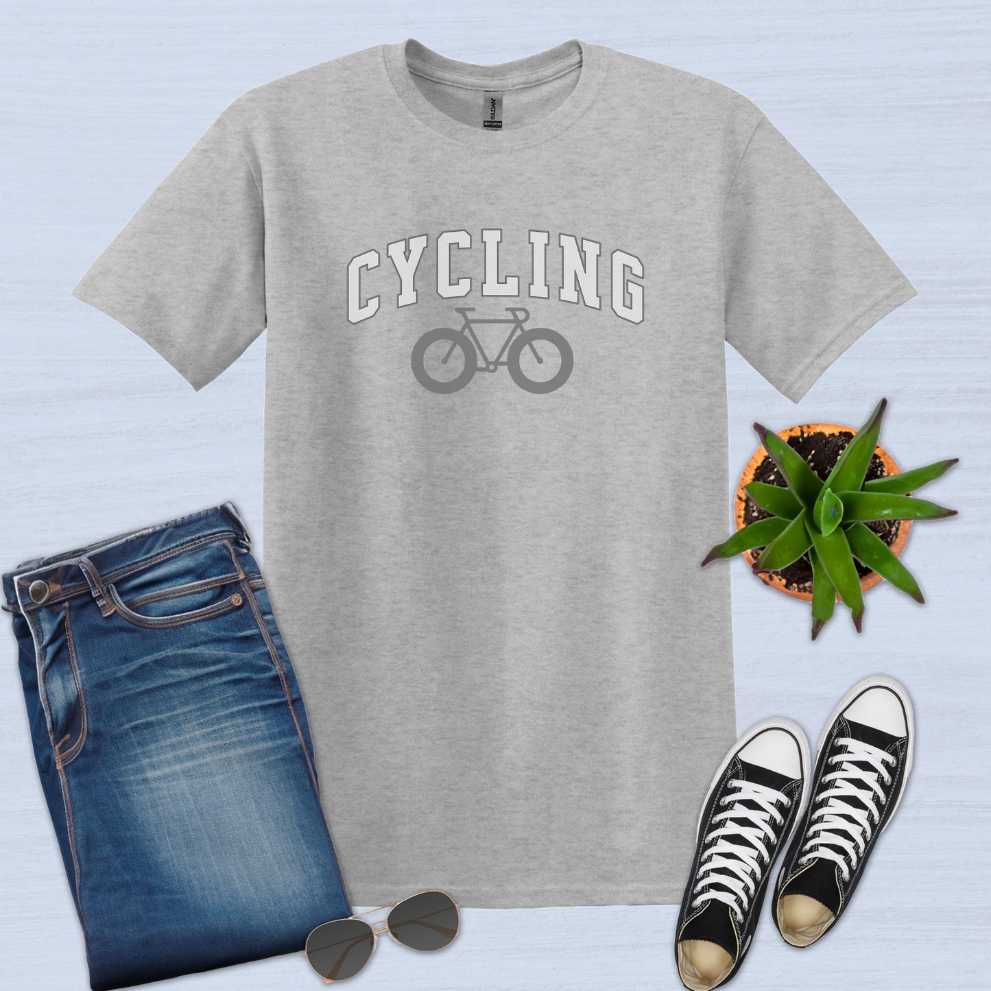 Unique Varsity Cycling T-Shirt for Men