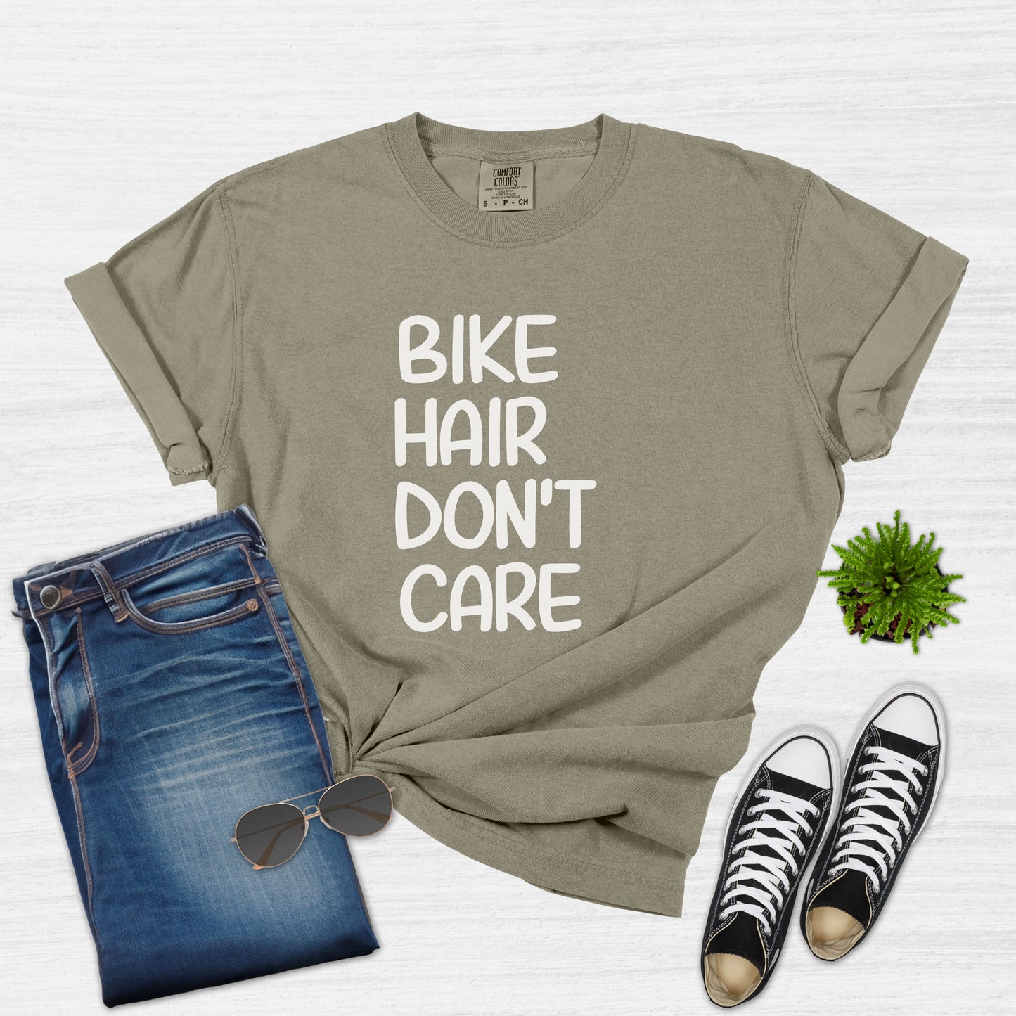 Women's Cycling Bike Hair Don't Care T-Shirt